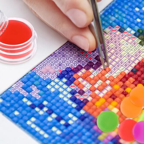 10Pack/30PCS Diamond Art Wax, DIY Diamond Art Painting Wax with Case, 5 Color Round Styles Diamond Art Glue for Diamond Art Painting Embroidery Accessories Glue Clay Wax Tool Set in Saudi Arabia