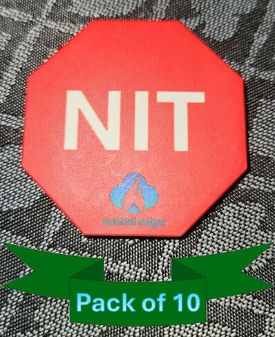 Nit Button Set for Texas Hold'em and Omaha Poker (Pack of 10) - Enhance Your Play with Professional Chips for The Stand-Up Game As Featured on The Lodge and Hustler Live Streams in Saudi Arabia