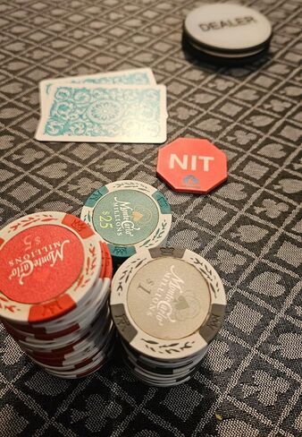 Nit Button Set for Texas Hold'em and Omaha Poker (Pack of 10) - Enhance Your Play with Professional Chips for The Stand-Up Game As Featured on The Lodge and Hustler Live Streams in Saudi Arabia