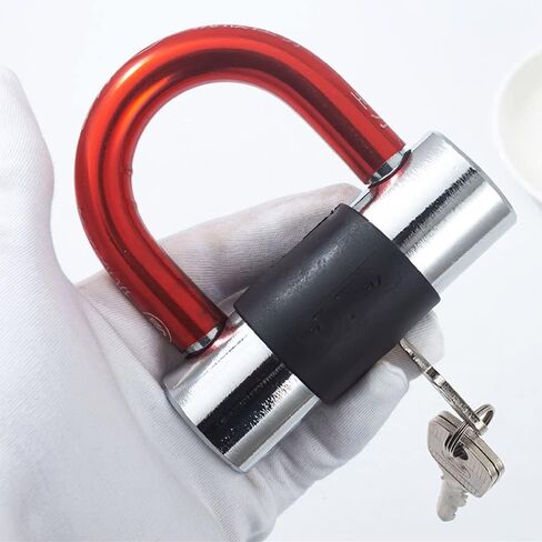 Anti Theft Motorcycle Lock,Mini Bike Locks,Heavy Duty Anti-Theft Bicycle U Lock,16mm Shackle with Keys, Ultimate Security Lock for Bicycles Motorcycle and More Red in Saudi Arabia