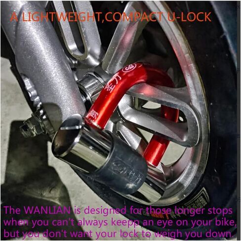 Anti Theft Motorcycle Lock,Mini Bike Locks,Heavy Duty Anti-Theft Bicycle U Lock,16mm Shackle with Keys, Ultimate Security Lock for Bicycles Motorcycle and More Red in Saudi Arabia