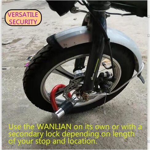 Anti Theft Motorcycle Lock,Mini Bike Locks,Heavy Duty Anti-Theft Bicycle U Lock,16mm Shackle with Keys, Ultimate Security Lock for Bicycles Motorcycle and More Red in Saudi Arabia