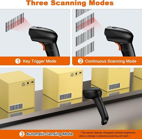 Alacrity Wireless Bluetooth Barcode Scanner 1D Laser Cordless Barcode Scanner,Versatile One-to-one Mode or More-to-one Mode Handhold Bar Code Scanner with Battery Level Indicator in Saudi Arabia