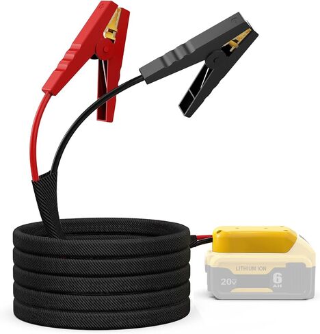 Jumper Cables for DeWalt 20v Batteries, 8 Gauge 6.5 Ft Car Battery Jump Starter, Heavy Duty Automotive Booster Cables for Jump Starting Dead or Weak Batteries (Battery not Included) in Saudi Arabia