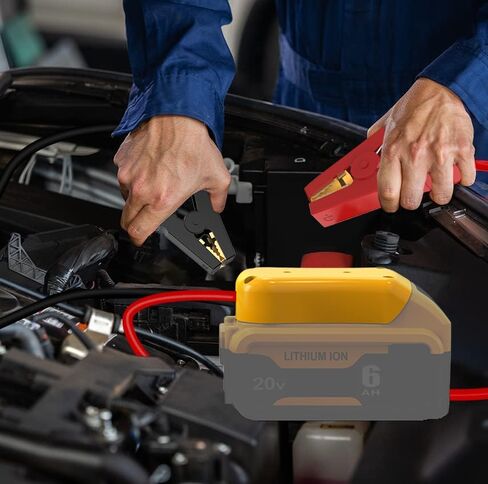 Jumper Cables for DeWalt 20v Batteries, 8 Gauge 6.5 Ft Car Battery Jump Starter, Heavy Duty Automotive Booster Cables for Jump Starting Dead or Weak Batteries (Battery not Included) in Saudi Arabia