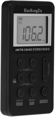 راديو جيب AM FM، جهاز استقبال راديو صغير AM/FM ثنائي النطاق مع شاشة LCD وراديو Walkman مع سماعة أذن وبطارية قابلة لإعادة الشحن ومشغل راديو in Saudi Arabia