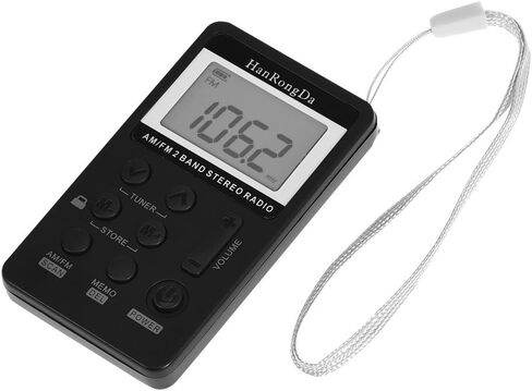 راديو جيب AM FM، جهاز استقبال راديو صغير AM/FM ثنائي النطاق مع شاشة LCD وراديو Walkman مع سماعة أذن وبطارية قابلة لإعادة الشحن ومشغل راديو in Saudi Arabia