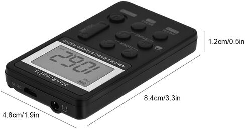 راديو جيب AM FM، جهاز استقبال راديو صغير AM/FM ثنائي النطاق مع شاشة LCD وراديو Walkman مع سماعة أذن وبطارية قابلة لإعادة الشحن ومشغل راديو in Saudi Arabia