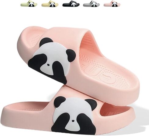 Panda Slippers Cute Cartoon Panda Slippers for Women Men Slides Sandals Open Toe Home Indoor Slippers House Shoes Outdoor Beach Slippers Couples Summer Bathroom Shower Slippers in Saudi Arabia