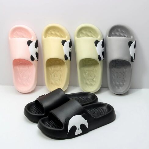 Panda Slippers Cute Cartoon Panda Slippers for Women Men Slides Sandals Open Toe Home Indoor Slippers House Shoes Outdoor Beach Slippers Couples Summer Bathroom Shower Slippers in Saudi Arabia