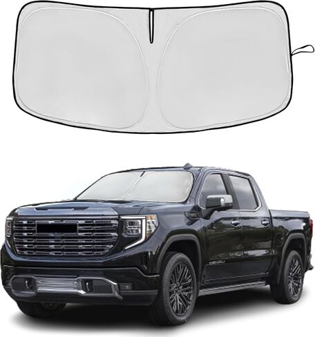 Windshield Sun Shade for BMW 3 Series 2019-2024 Double Layer 240T Front Window Shade Custom Fit Sun Visor Foldable Shade Blocks UV Rays Summer Must Have Car Accessories in Saudi Arabia