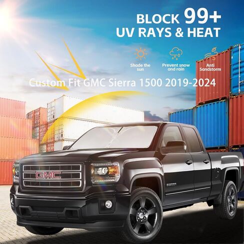 Windshield Sun Shade for BMW 3 Series 2019-2024 Double Layer 240T Front Window Shade Custom Fit Sun Visor Foldable Shade Blocks UV Rays Summer Must Have Car Accessories in Saudi Arabia