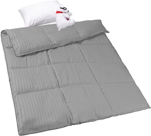 ZPECC Toddler Comforter Blanket - 39" x 47" Crib Comforter Quilt for Boys, Soft Child Quilt for Crib Bed, Stroller, Cot, Daycare, Travel, Kids, Machine Washable, Black Stripe in Saudi Arabia