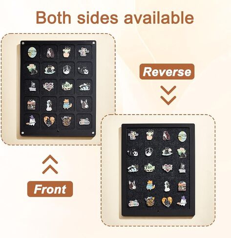 NBEADS Clear Acrylic Pin Display, 11.81x9.45x0.4 Inch Acrylic with Felt Commemorative Pin Display Tray 20 Grids Desktop Pin Organizer Holder Dust-Free Holder Board for Enamel Pin Jewelry Pin, White in Saudi Arabia