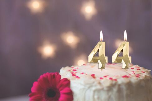 2 بوصة الأزرق 44 شموع عيد ميلاد، 3D الماس عدد 44 كعكة توبر للبنين بنات عيد ميلاد حزب زينة موضوع الحزب in Saudi Arabia