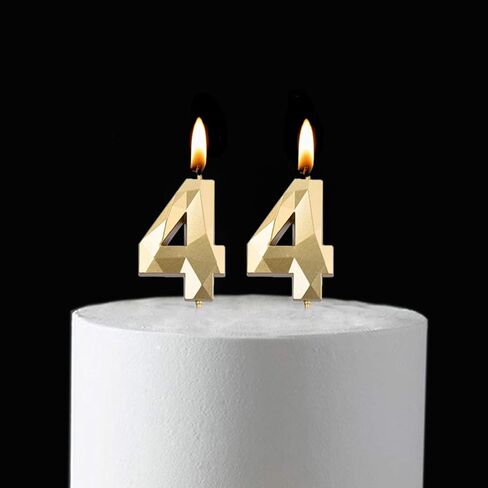 2 بوصة الأزرق 44 شموع عيد ميلاد، 3D الماس عدد 44 كعكة توبر للبنين بنات عيد ميلاد حزب زينة موضوع الحزب in Saudi Arabia