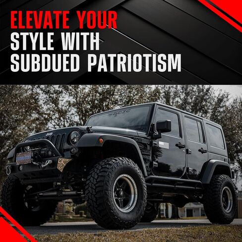 GRITKULTURE Subdued American Flag Decal Stickers 2 Pack for Cars, Trucks, Hard Hats, Laptops, Tumblers, and Window Police Military Tactical US Flag (Black) in Saudi Arabia