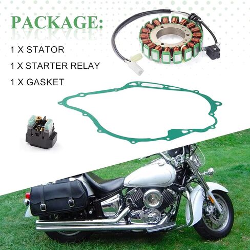 Stator & Starter Relay w/Gasket for Yamaha XVS1100 V-Star 1100 2003-2009 in Saudi Arabia