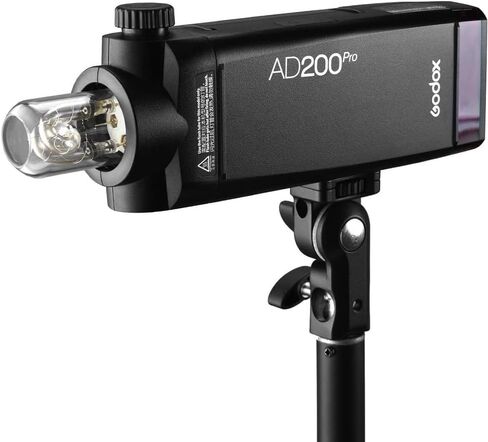 Godox AD200Pro 200W Flash Strobe,Outdoor Studio Flash Support 2.4G Wireless,1/8000 HSS, 500 Full Power Flashes, 0.01-1.8s Recycling with Bare Bulb/Speedlite Fresnel Flash Head Pocket Flash Monolight in Saudi Arabia