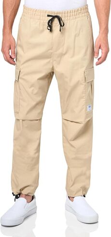 HUGO Men's Relaxed Fit Cotton Twill Joggers in Saudi Arabia