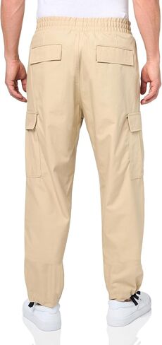 HUGO Men's Relaxed Fit Cotton Twill Joggers in Saudi Arabia