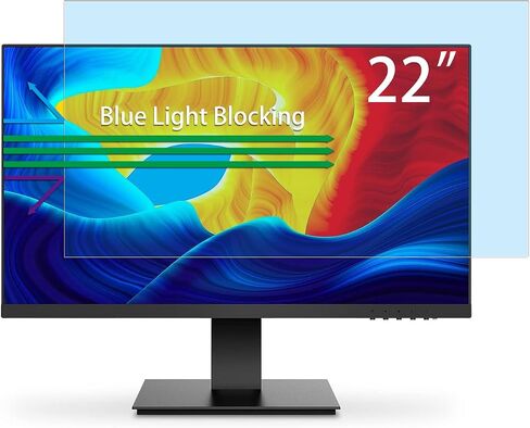 واقي شاشة مضاد للتوهج مقاس 22 بوصة، مرشح للضوء الأزرق متوافق مع أجهزة HP/Acer/LG/Asus/Dell/Lenovo/SAMSUNG مع نسبة عرض إلى ارتفاع تبلغ 16:10 لتقليل حماية العين (18.7 بوصة طول × 11.7 بوصة عرض) in Saudi Arabia