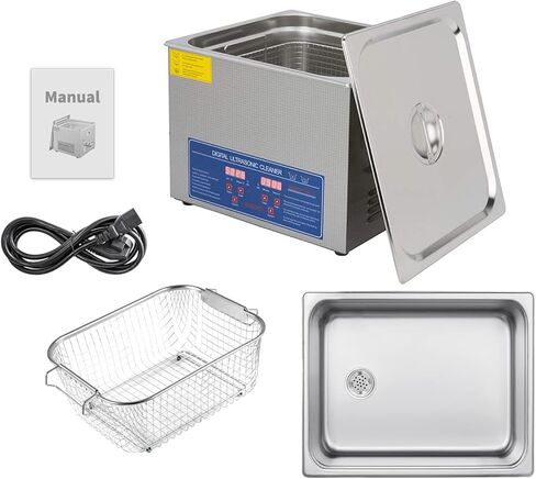 Jadeshay 15L Ultrasonic Cleaner with Adjustable Heater, Precision Timer, and Stainless Basket, Optimal for Jewelry and Watch Cleaning, US 110V in Saudi Arabia