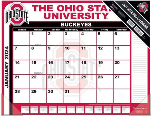 TURNER SPORTS Ohio State Buckeyes 2024 22X17 Desk Calendar (24998061494) in Saudi Arabia