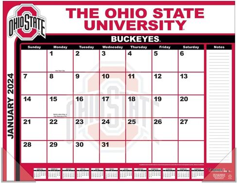 TURNER SPORTS Ohio State Buckeyes 2024 22X17 Desk Calendar (24998061494) in Saudi Arabia