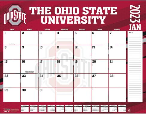 تقويم مكتبي من Turner Sports Ohio State Buckeyes 2023 مقاس 22X17 (23998061494) متعدد in Kuwait