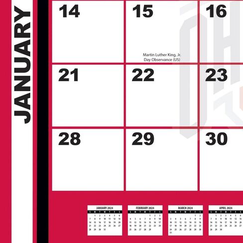 TURNER SPORTS Ohio State Buckeyes 2024 22X17 Desk Calendar (24998061494) in Saudi Arabia