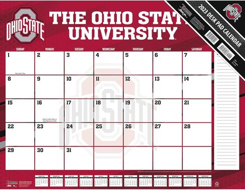 تقويم مكتبي من Turner Sports Ohio State Buckeyes 2023 مقاس 22X17 (23998061494) متعدد in Kuwait