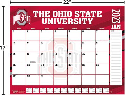 تقويم مكتبي من Turner Sports Ohio State Buckeyes 2023 مقاس 22X17 (23998061494) متعدد in Kuwait