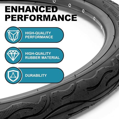 Hycline 26 Inch Bike Tires: 26x2.125 inch (57-559mm) Folding Replacement Puncture-Resistant Beach Cruiser Bicycle Tires for Hybrid Road or Urban City Commuter Bike in Saudi Arabia