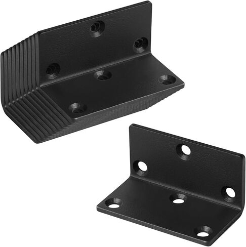 12 Pcs Widen Corner Brace for 4x4 Lumber, 1-1/2"x1-1/2"x3", L Shape Angle Bracket, 3mm Thickness, Black in Saudi Arabia