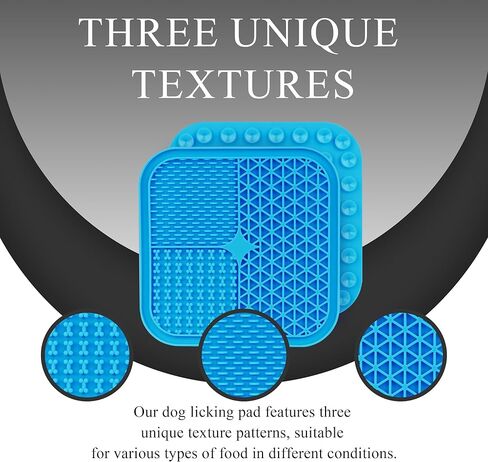 سجادة لعق الكلاب - سجادة تغذية الكلاب المحفزة مع أنماط تصميم متنوعة، أكواب شفط، مادة سيليكون آمنة للغسل في غسالة الأطباق لتشجيع التحفيز الذهني والإثراء للكلاب الصغيرة والكبيرة in Kuwait