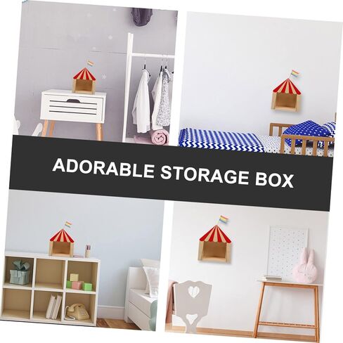 Abaodam 1 PC Theater Cabin Kids Wall Shelves House Decorations Decoraciones para Salas De Casa Storage Circus Shadow Box Desktop Display Box Desktop Case Adorable Storage Box Wooden in Saudi Arabia