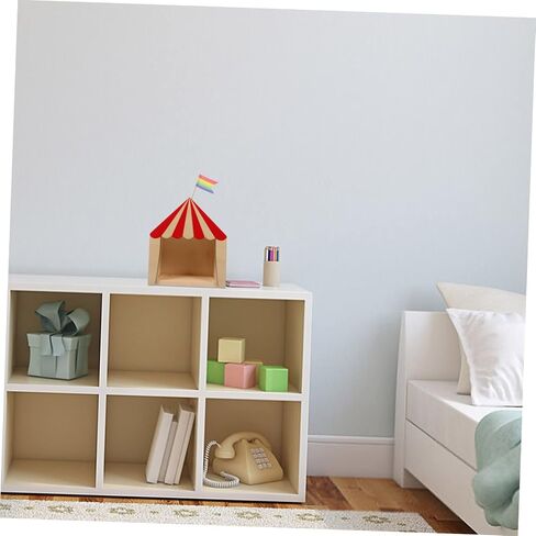 Abaodam 1 PC Theater Cabin Kids Wall Shelves House Decorations Decoraciones para Salas De Casa Storage Circus Shadow Box Desktop Display Box Desktop Case Adorable Storage Box Wooden in Saudi Arabia