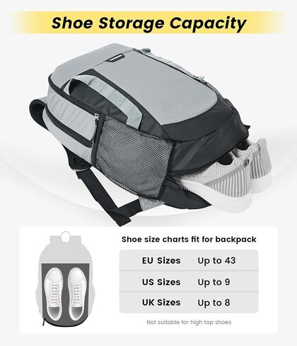 حقيبة ظهر Vorspack Gym للرجال - حقيبة ظهر رياضية كبيرة مع حقيبة ظهر للتمارين الرياضية أثناء السفر - أسود in Kuwait