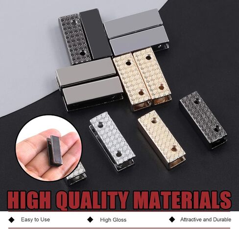 Hilitchi 16 Sets 0.75 Inch Bag Decorative Buckles for Purse, 4 Colors Zinc Alloy Clip Buckles Belt Buckle End Tips with Screws and Screwdriver, Strap End Caps Zipper Tip Webbing Tip for DIY Craft in Saudi Arabia