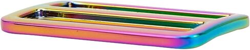 Wealrit 10 Pcs Flat Metal Slide Buckles for Purse Straps Rainbow Tri-Glides Clasp Belt Adjuster Buckles in Saudi Arabia