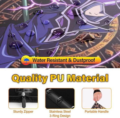 غلاف بطاقات التداول Bheddi متوافق مع بطاقات YGO، يحمل 400 بطاقة، حافظة كتب ألبوم بطاقات TCG مع سحاب لـ PTCG MTG YGO (الساحر) in Kuwait