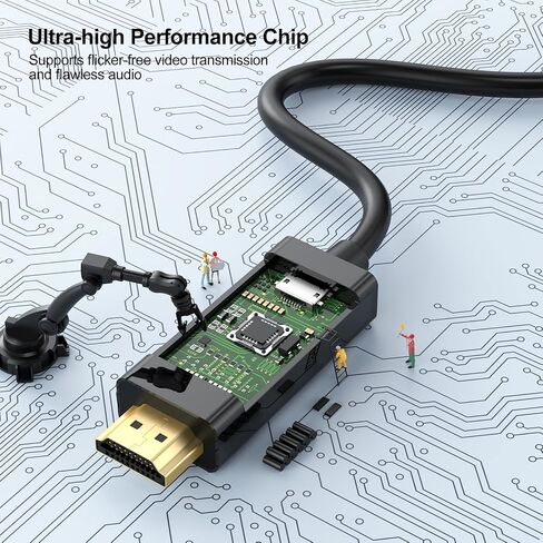 DisplayPort (DP) to HDMI Cable 6 Feet 2-Pack, Display Port to HDMI Cable 6FT Male to Male Adapter 1080P@60Hz Support Video and Audio - Gold-Plated in Saudi Arabia