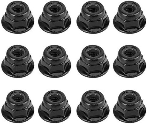 RC Nuts, 12PCS Non Slip Tire 4mm Lock Nut Compatible with TRX4 TRX6 SCX10 1/10 RC Model Car(Black) in Saudi Arabia