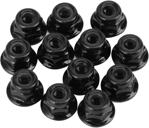 RC Nuts, 12PCS Non Slip Tire 4mm Lock Nut Compatible with TRX4 TRX6 SCX10 1/10 RC Model Car(Black) in Saudi Arabia