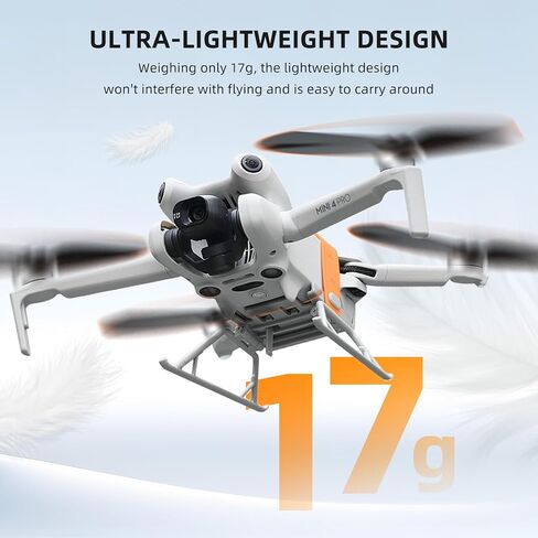 REYGEAK Mini 4 Pro Landing Gear Leg Foldable Extended Kit Landing Leg Protector Extended Propeller Holder Strap for DJI Mini 4 Pro Drone Accessories in Saudi Arabia