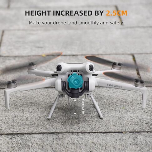 REYGEAK Mini 4 Pro Landing Gear Leg Foldable Extended Kit Landing Leg Protector Extended Propeller Holder Strap for DJI Mini 4 Pro Drone Accessories in Saudi Arabia