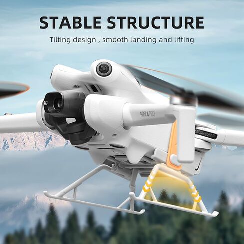 REYGEAK Mini 4 Pro Landing Gear Leg Foldable Extended Kit Landing Leg Protector Extended Propeller Holder Strap for DJI Mini 4 Pro Drone Accessories in Saudi Arabia