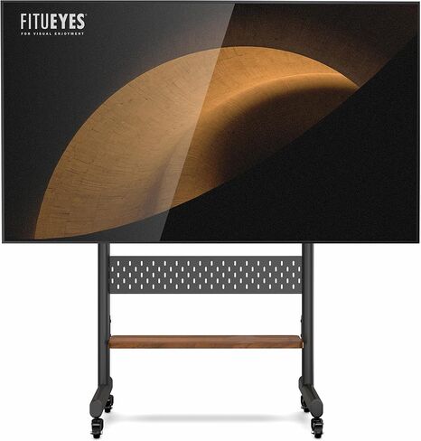 FITUEYES Rolling TV Stand for 40-85inch TV, Portable TV Stand with Wheels Holds up to 132 LBs, Height Adjustable Mobile TV Cart with Multifunctional Storage for Office, Living Room, Bedroom in Kuwait