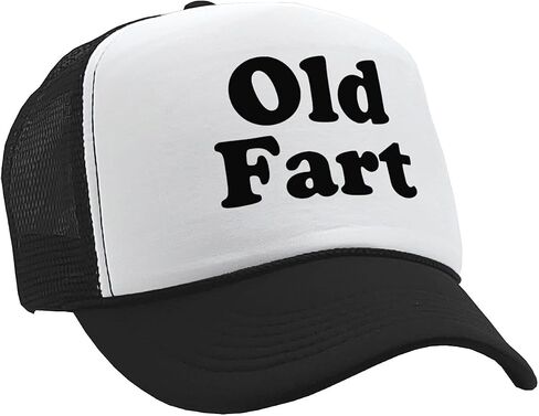 Old Fart - Funny Over The Hill Joke Gag - Vintage Retro Style Trucker Cap Hat in Saudi Arabia